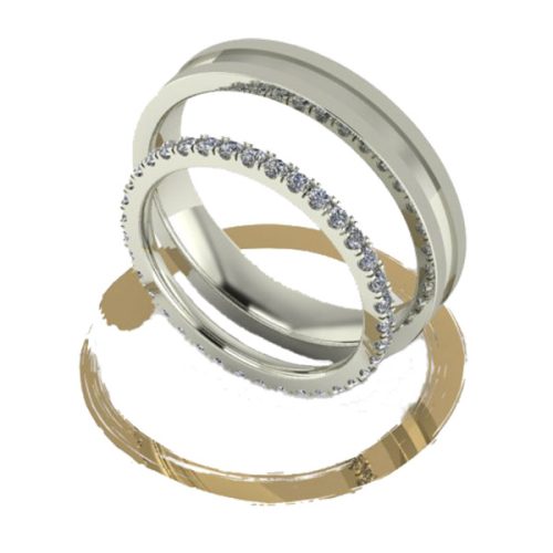 Sorköves karikagyűrű pár (EKK-001)