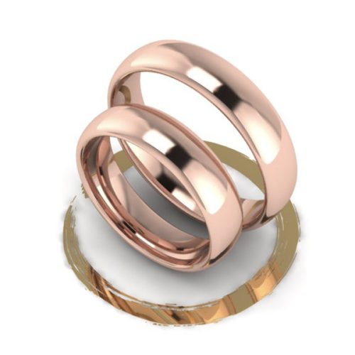 Convex wedding ring pair (5 mm) (EKL-003)