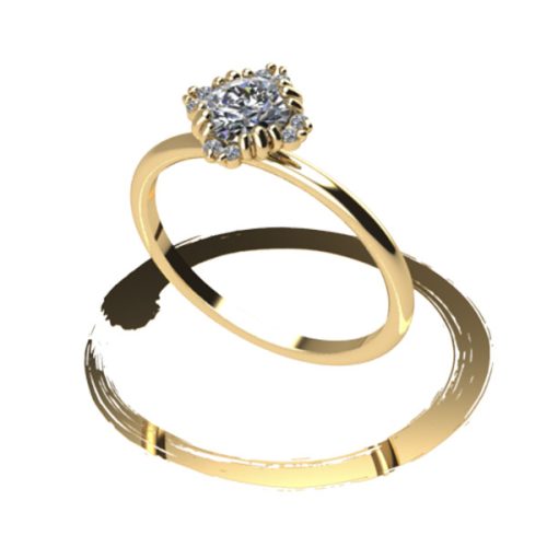 Solitaire engagement ring (ESH-002)